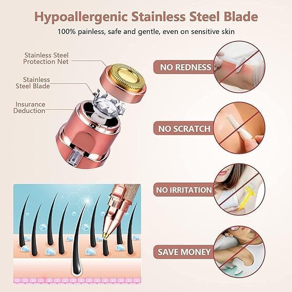 2 IN 1 Electric Eyebrows Trimmer And Women's Face Hair Remover