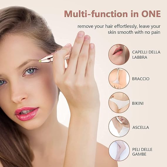 2 IN 1 Electric Eyebrows Trimmer And Women's Face Hair Remover