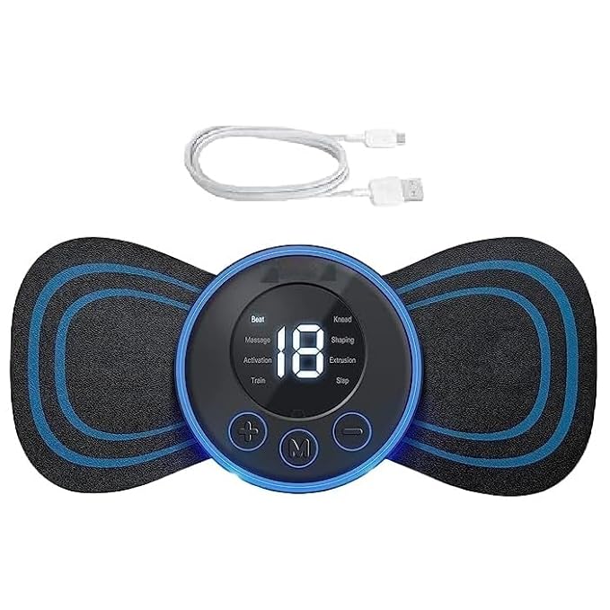 8 Mode & 19 Strength Level EMS Body Massager for Pain Relief Butterfly Massager