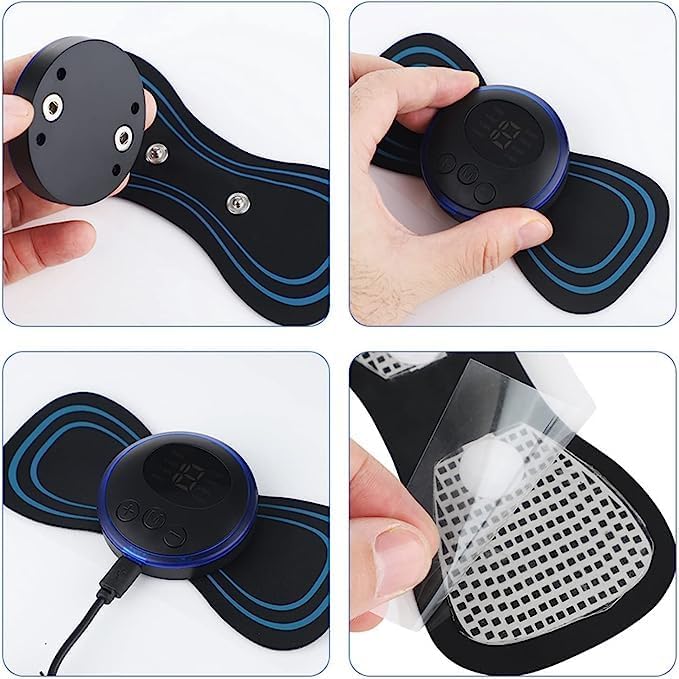 8 Mode & 19 Strength Level EMS Body Massager for Pain Relief Butterfly Massager